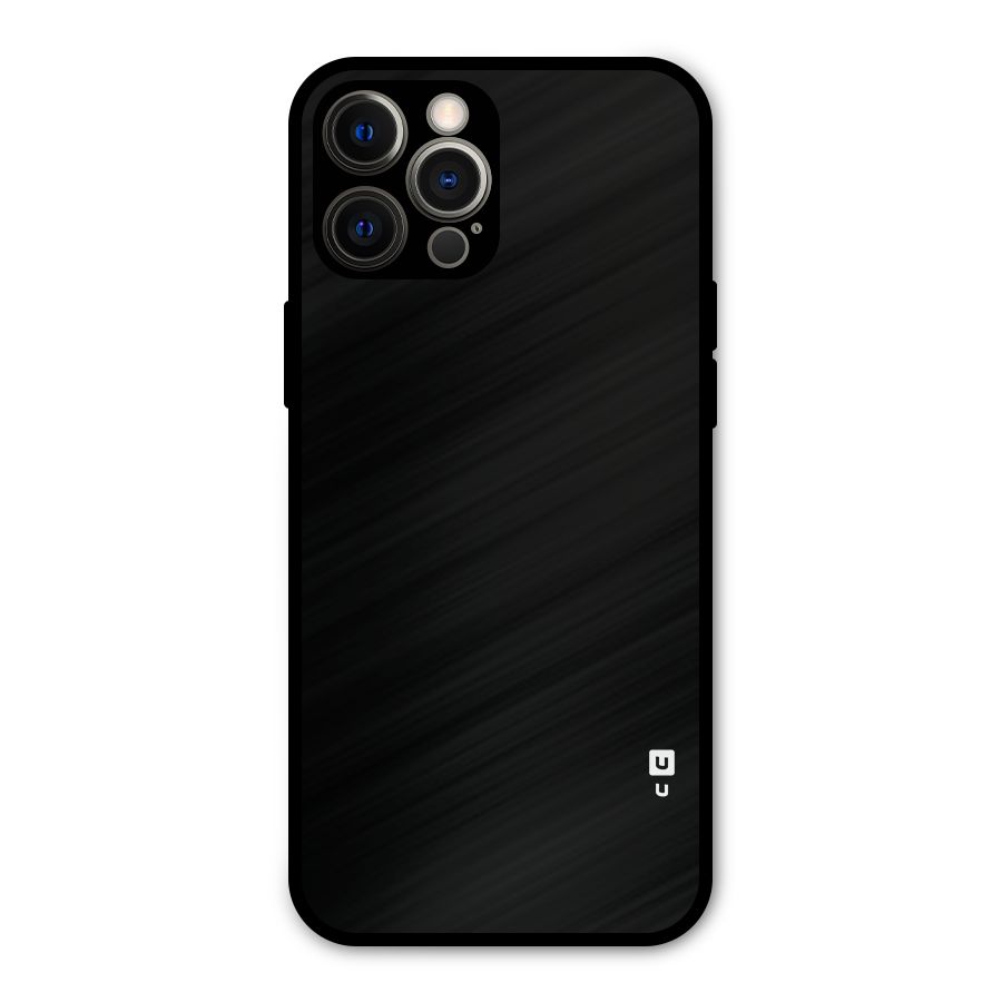 Just Black Metal Back Case for iPhone 12 Pro Max