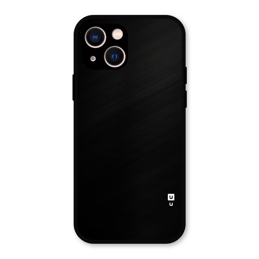 Just Black Metal Back Case for iPhone 13