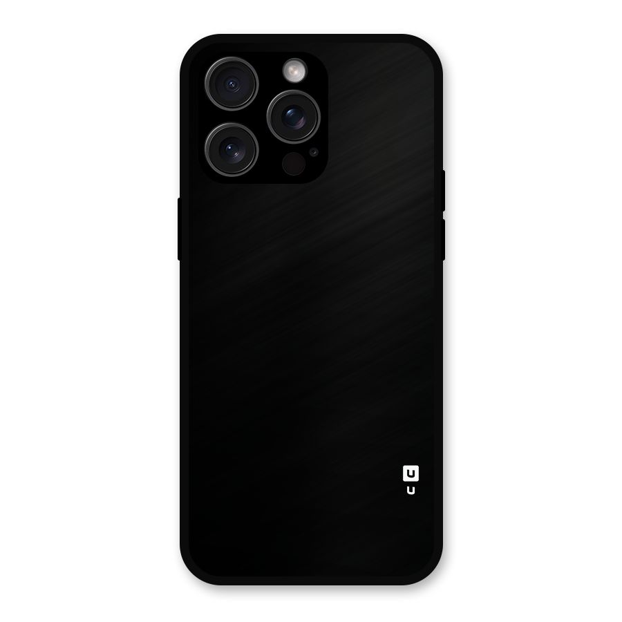 Just Black Metal Back Case for iPhone 15 Pro Max