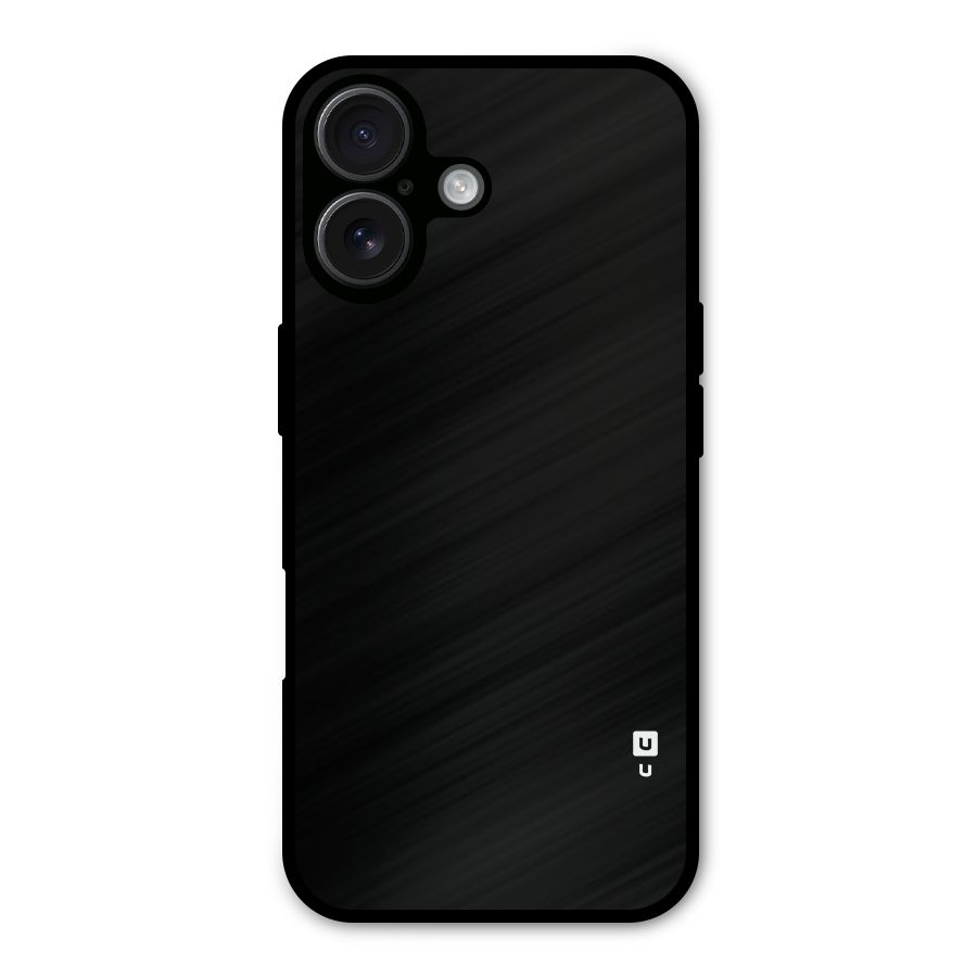 Just Black Metal Back Case for iPhone 16
