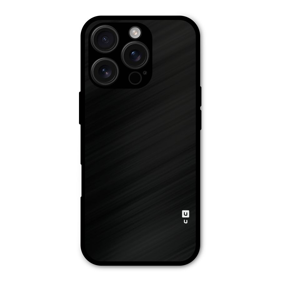 Just Black Metal Back Case for iPhone 16 Pro