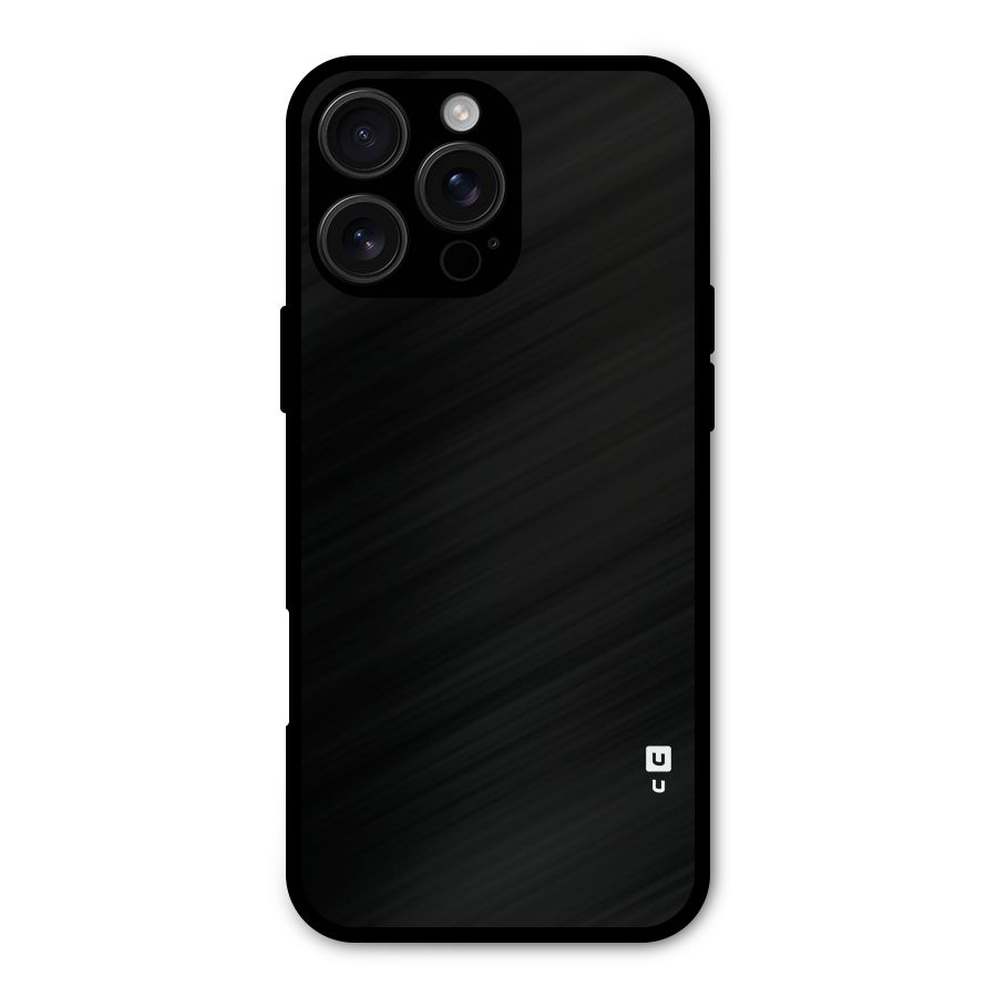 Just Black Metal Back Case for iPhone 16 Pro Max