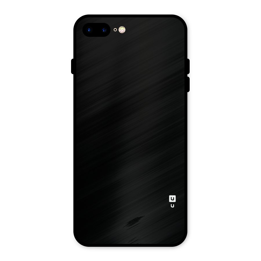 Just Black Metal Back Case for iPhone 8 Plus