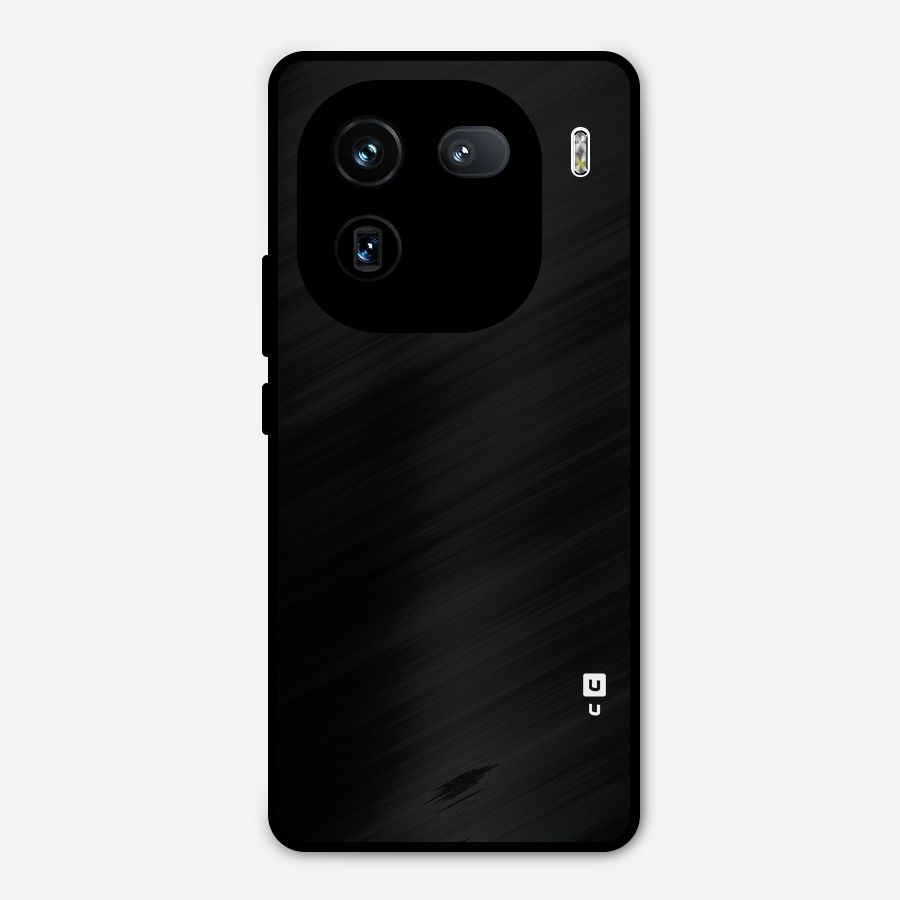 Just Black Metal Back Case for iQOO 12