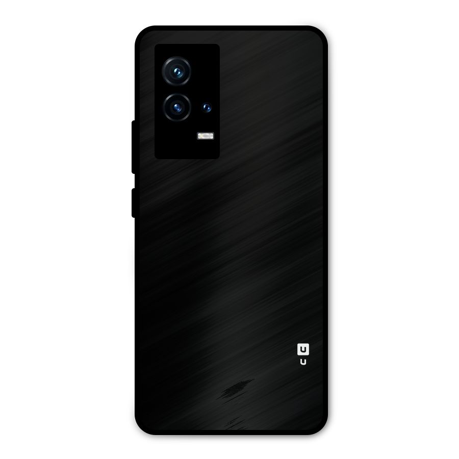 Just Black Metal Back Case for iQOO 9 5G