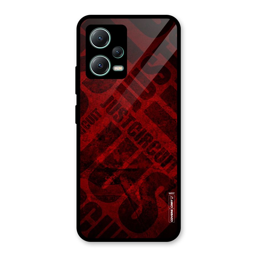 Just Circuit Glass Back Case for Poco X5
