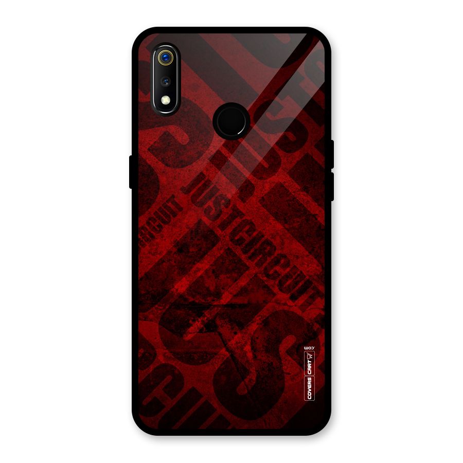 Just Circuit Glass Back Case for Realme 3