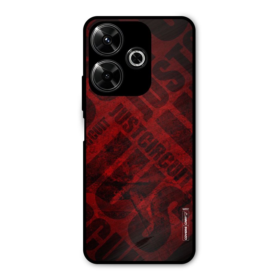 Just Circuit Metal Back Case for Poco M6 Plus