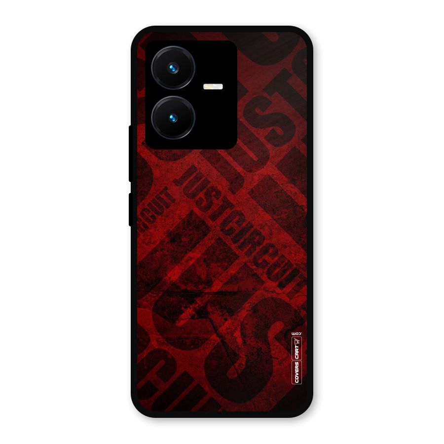 Just Circuit Metal Back Case for Vivo Y22s