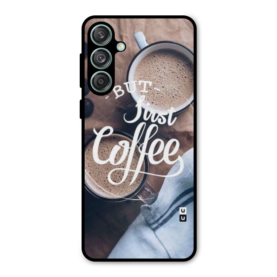 Just Coffee Metal Back Case for Galaxy M55 5G