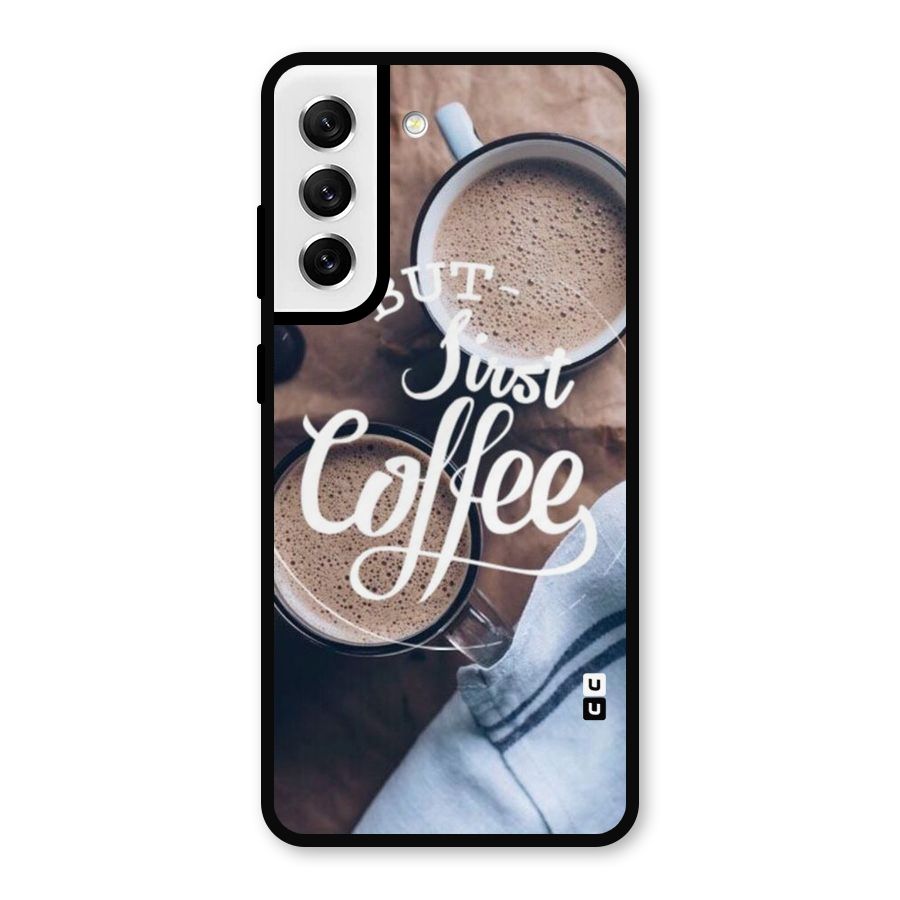 Just Coffee Metal Back Case for Galaxy S21 FE 5G