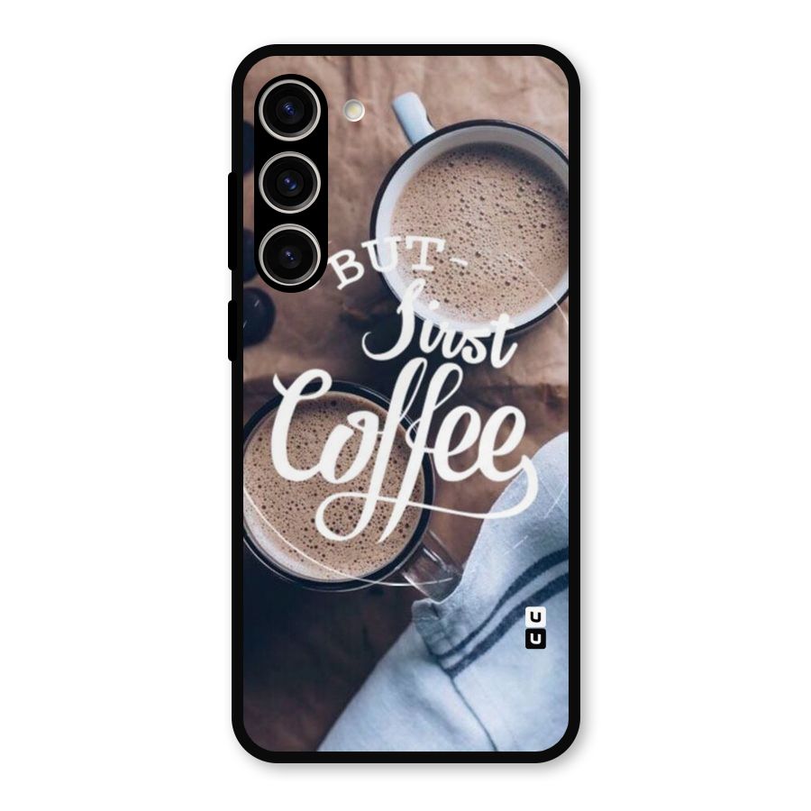 Just Coffee Metal Back Case for Galaxy S23 Plus