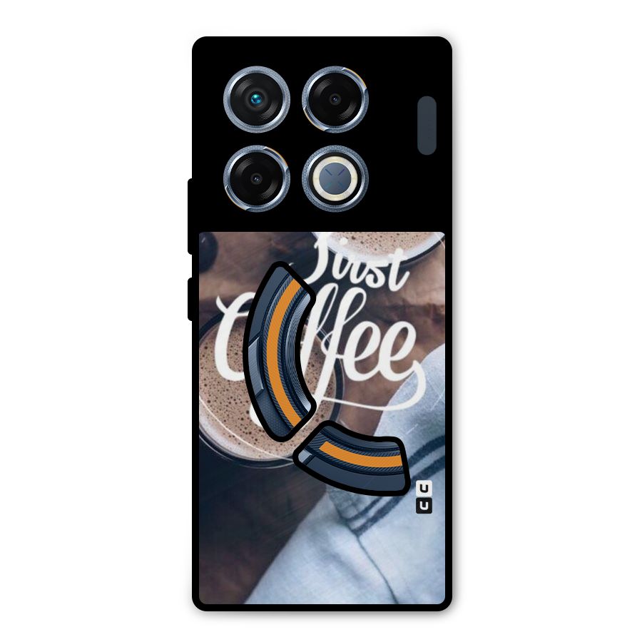 Just Coffee Metal Back Case for Infinix GT 20 Pro