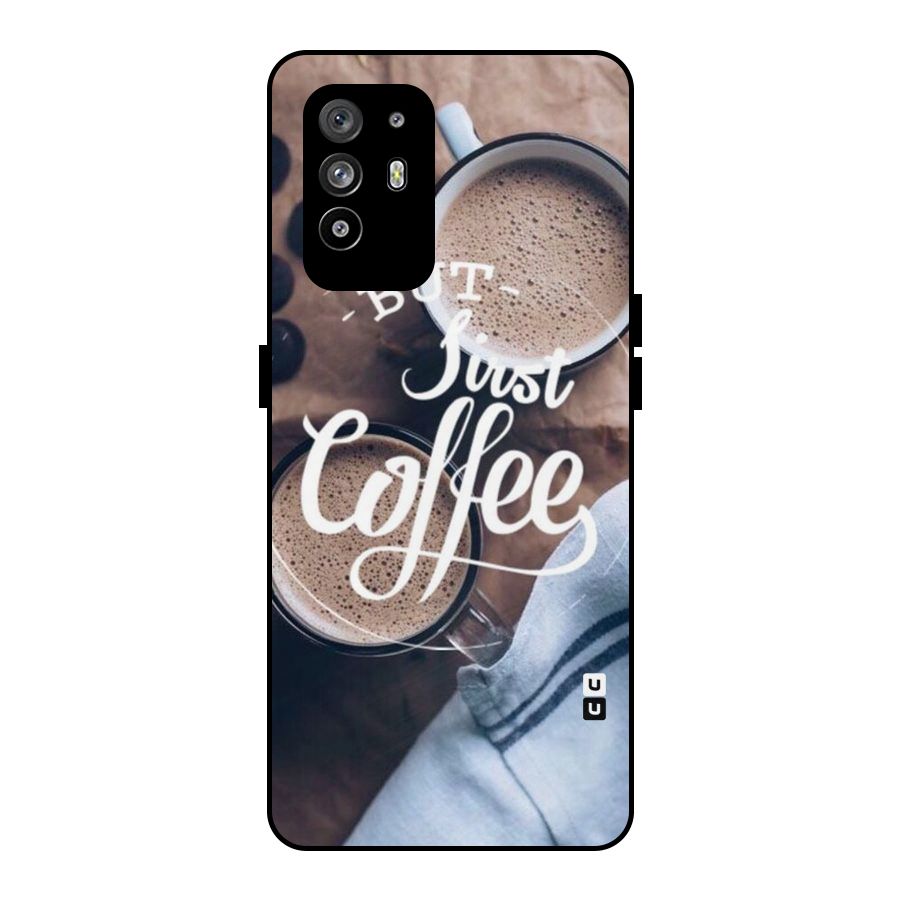 Just Coffee Metal Back Case for Oppo F19 Pro Plus 5G