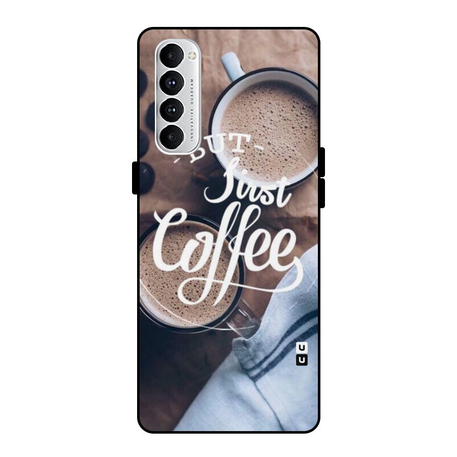 Just Coffee Metal Back Case for Oppo Reno4 Pro