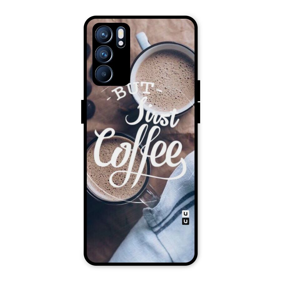 Just Coffee Metal Back Case for Oppo Reno6 5G