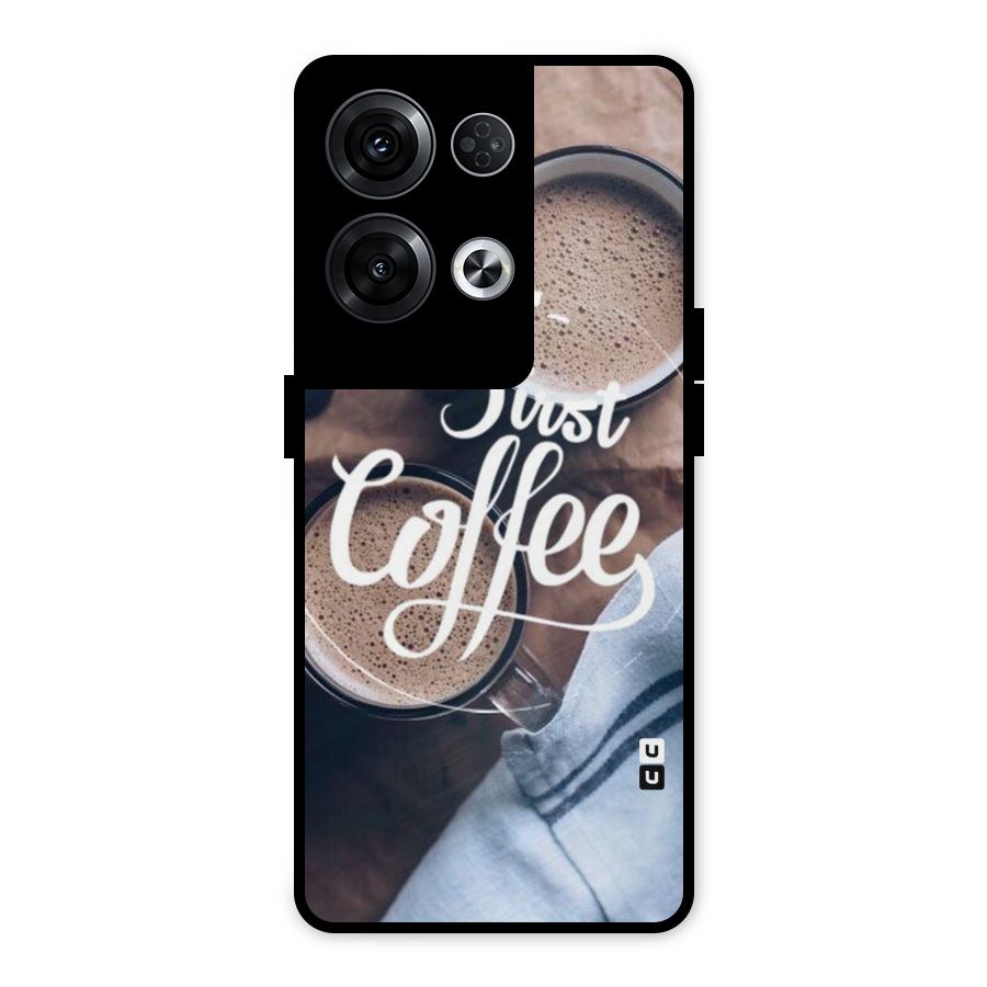 Just Coffee Metal Back Case for Oppo Reno8 Pro 5G