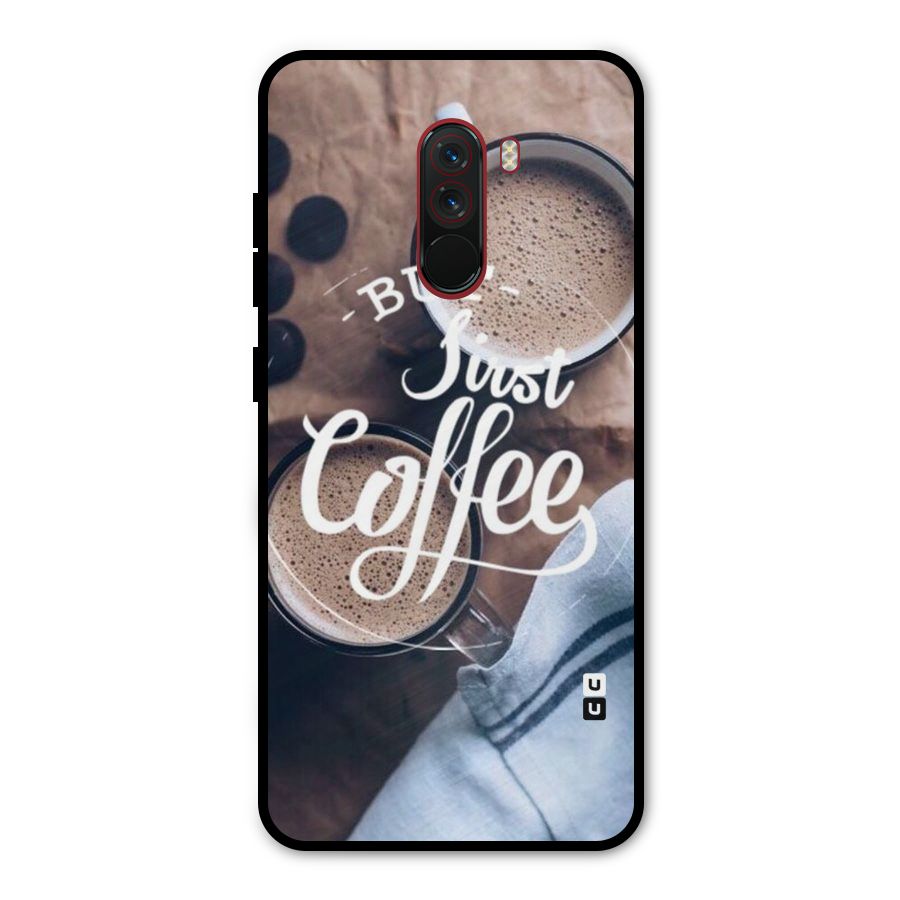 Just Coffee Metal Back Case for Poco F1