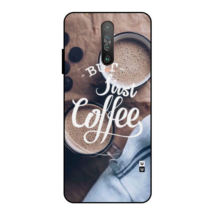 Just Coffee Metal Back Case for Poco X2