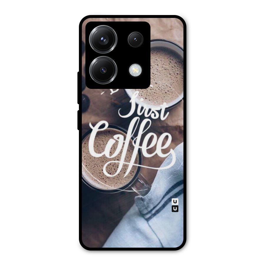 Just Coffee Metal Back Case for Poco X6