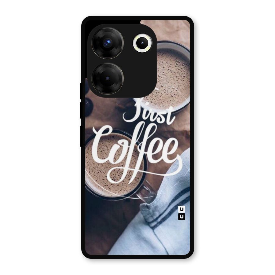 Just Coffee Metal Back Case for Tecno Camon 20 Pro