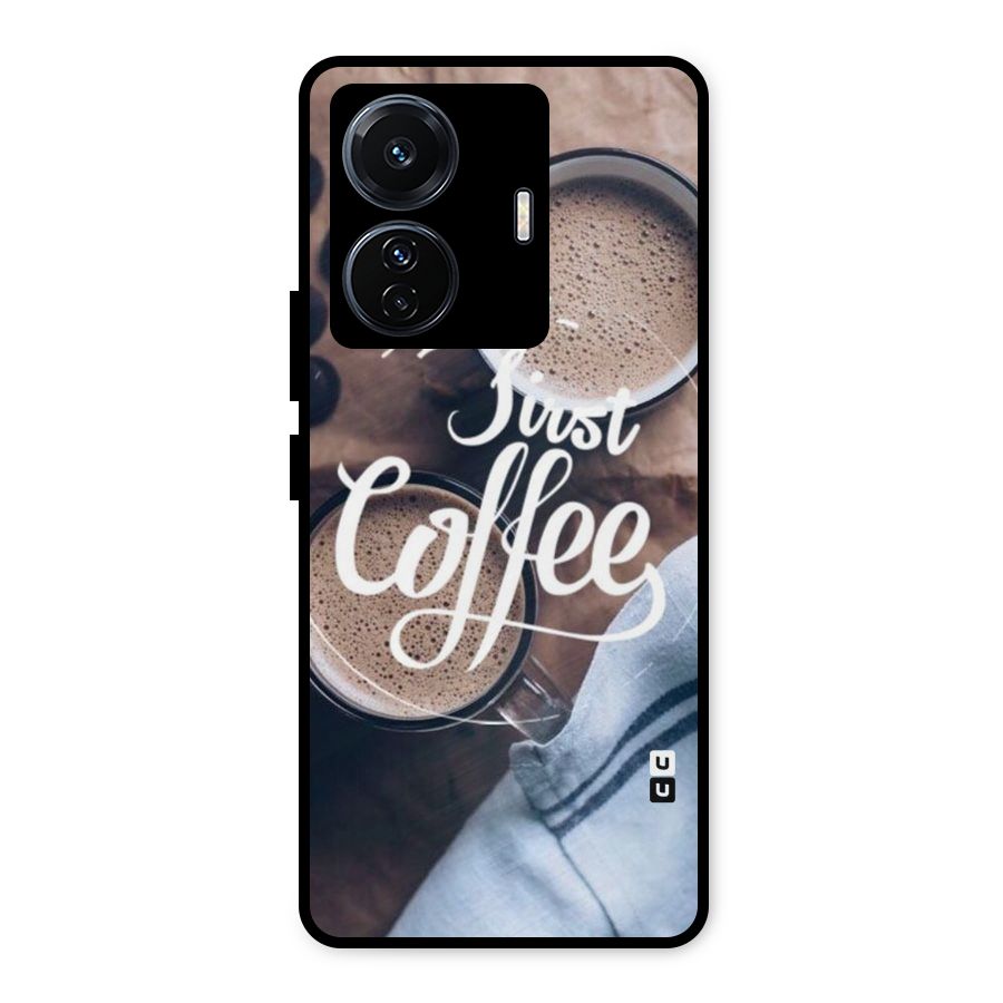 Just Coffee Metal Back Case for Vivo T1 Pro