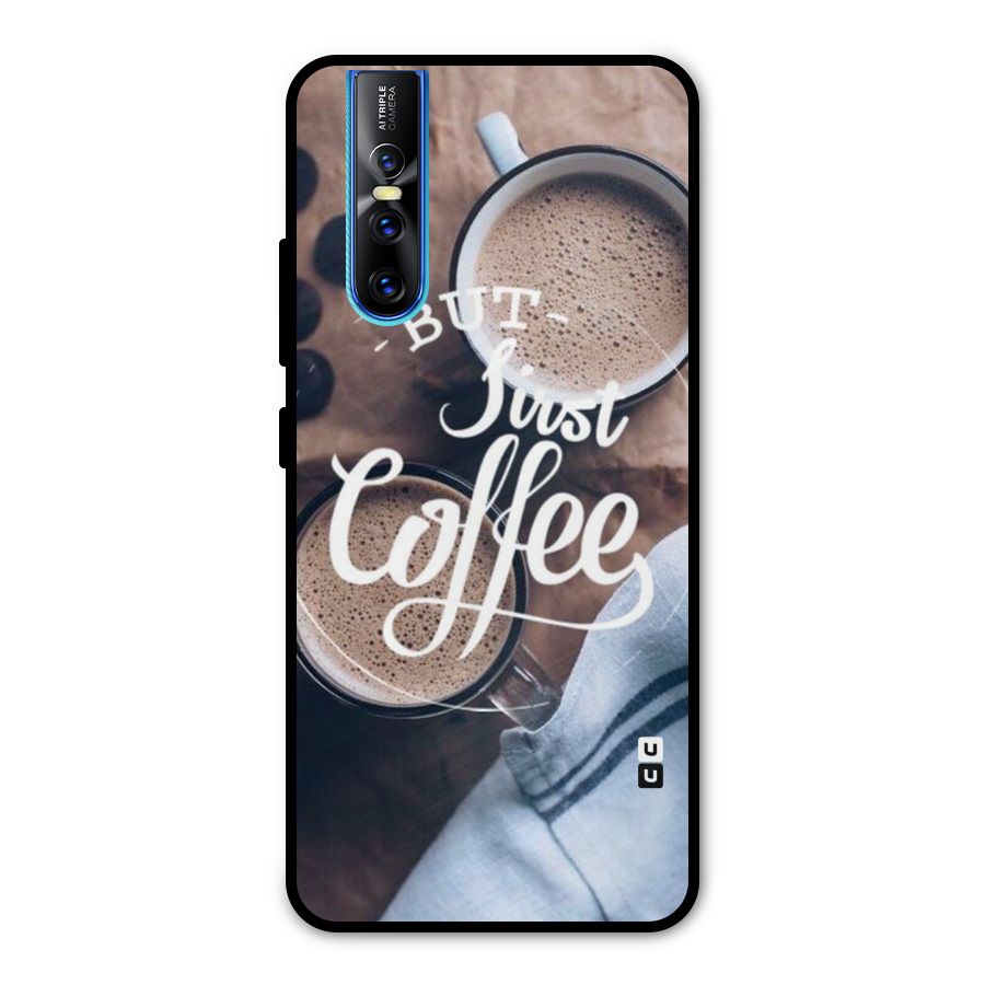 Just Coffee Metal Back Case for Vivo V15 Pro