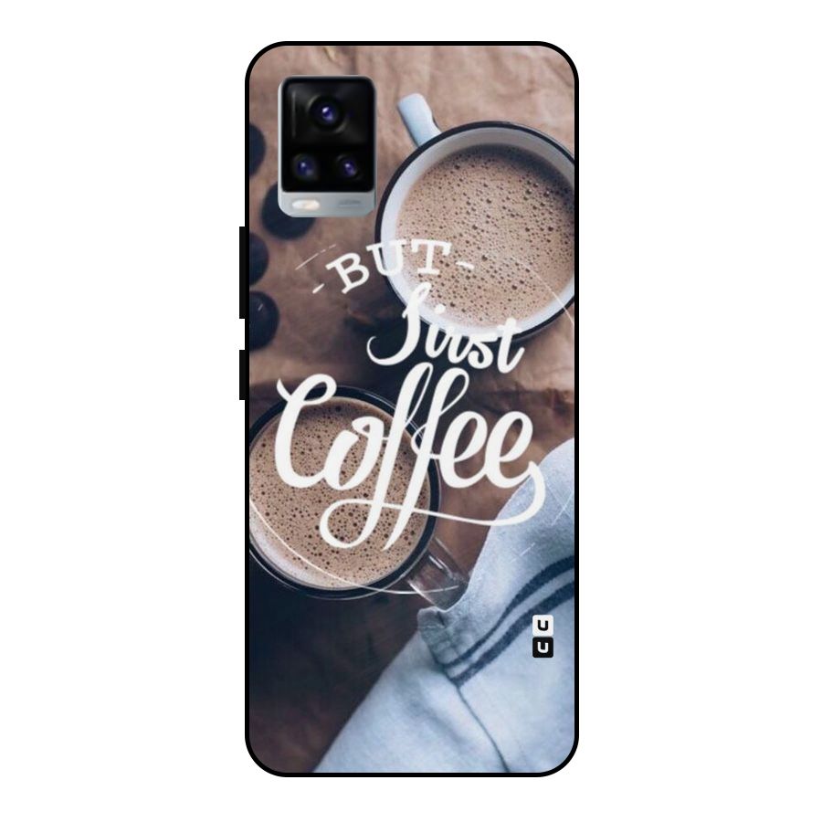Just Coffee Metal Back Case for Vivo V20 2021