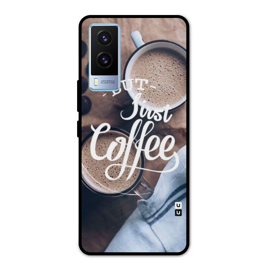 Just Coffee Metal Back Case for Vivo V21e 5G