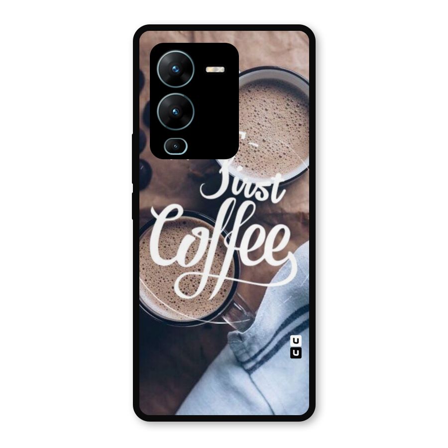 Just Coffee Metal Back Case for Vivo V25 Pro