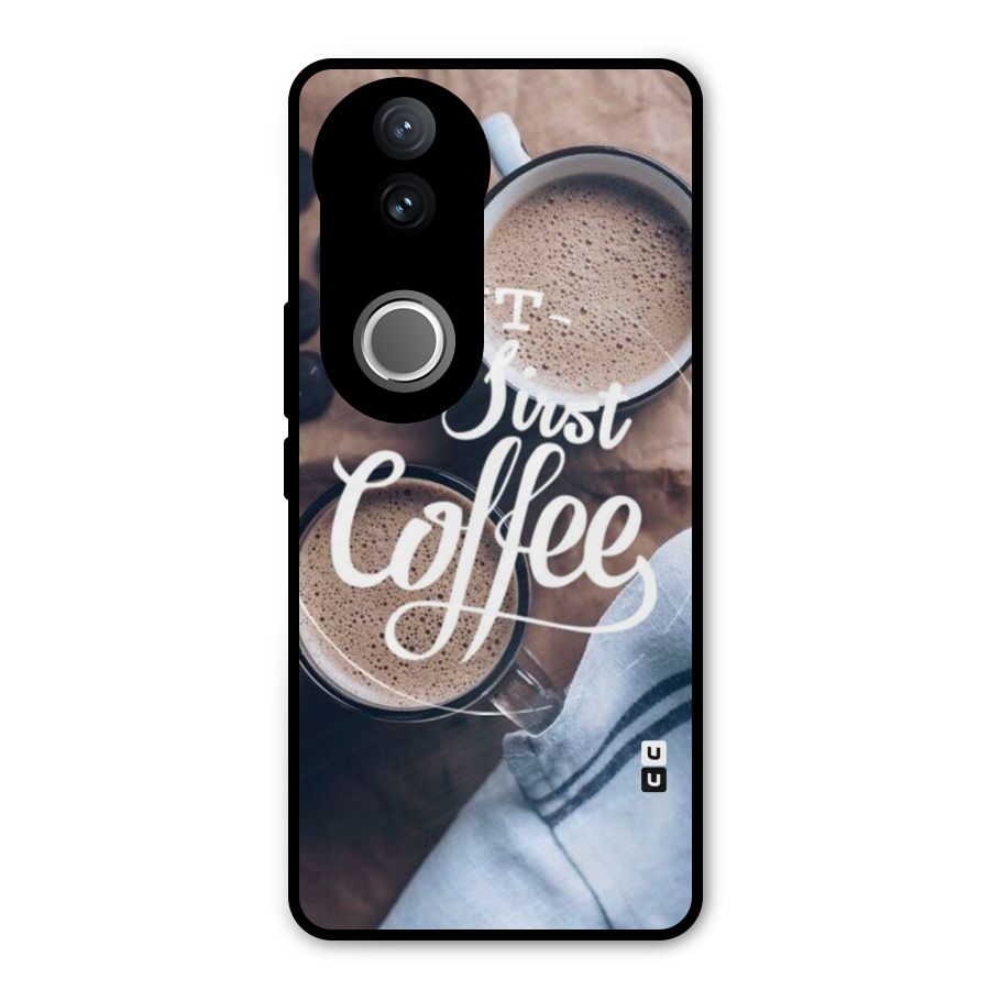 Just Coffee Metal Back Case for Vivo V50e