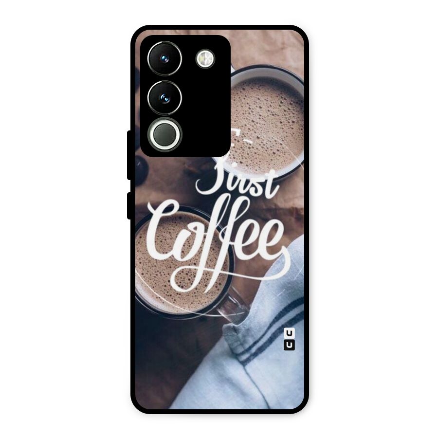 Just Coffee Metal Back Case for Vivo Y200