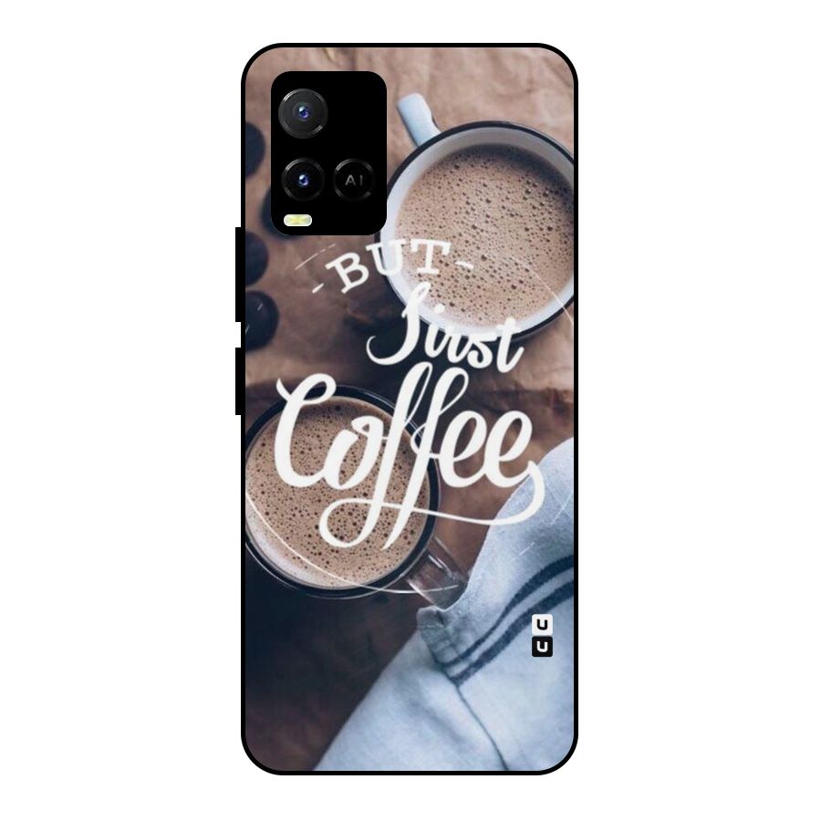 Just Coffee Metal Back Case for Vivo Y21T
