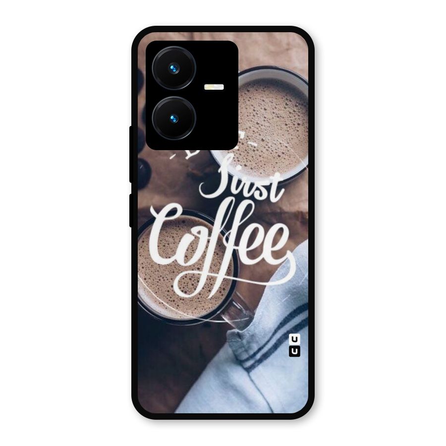 Just Coffee Metal Back Case for Vivo Y22