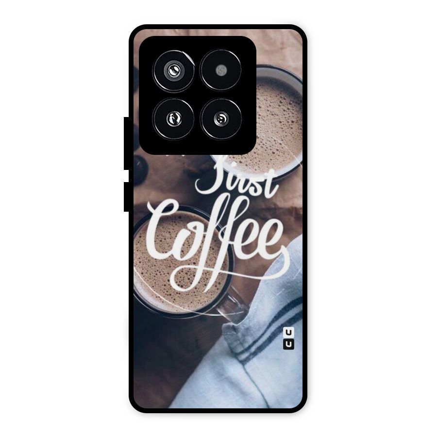Just Coffee Metal Back Case for Xiaomi 14 Pro