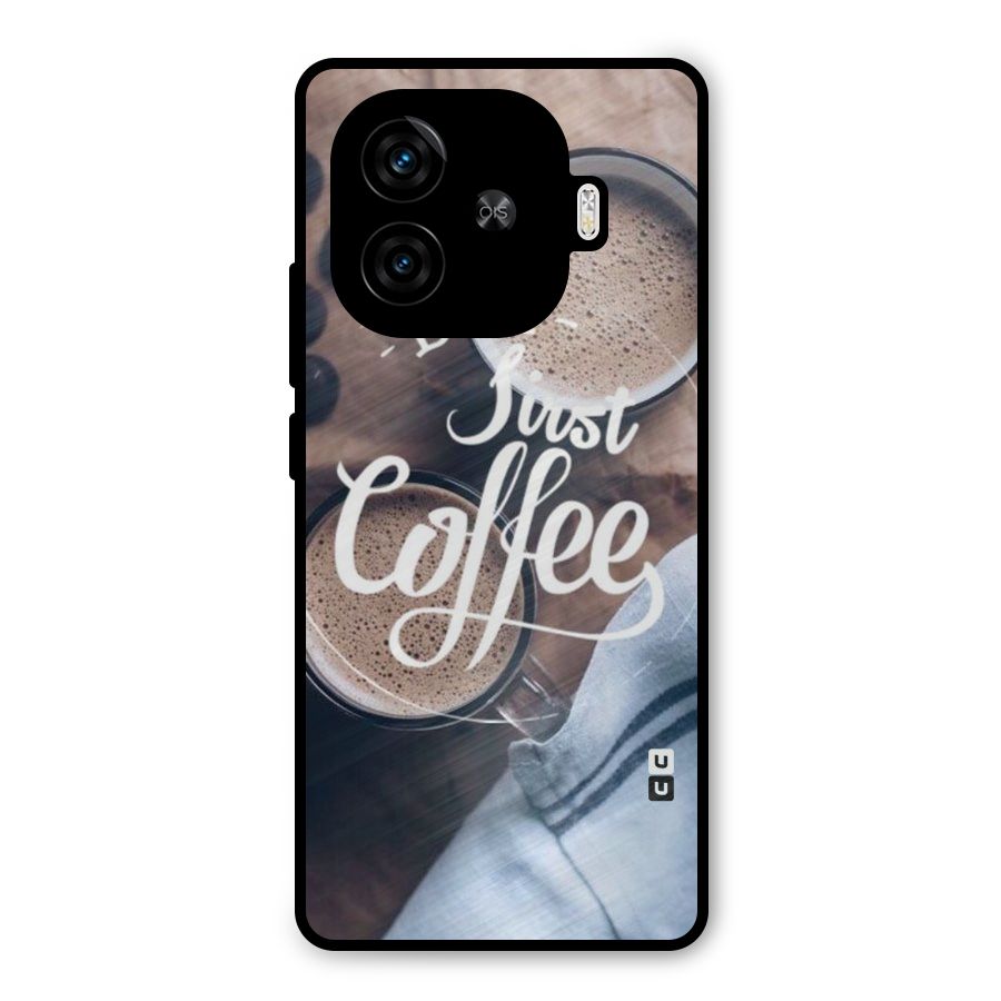 Just Coffee Metal Back Case for iQOO Z9 Turbo
