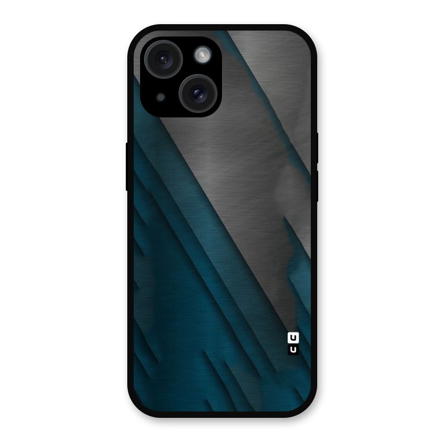 Just Lines Metal Back Case for iPhone 15