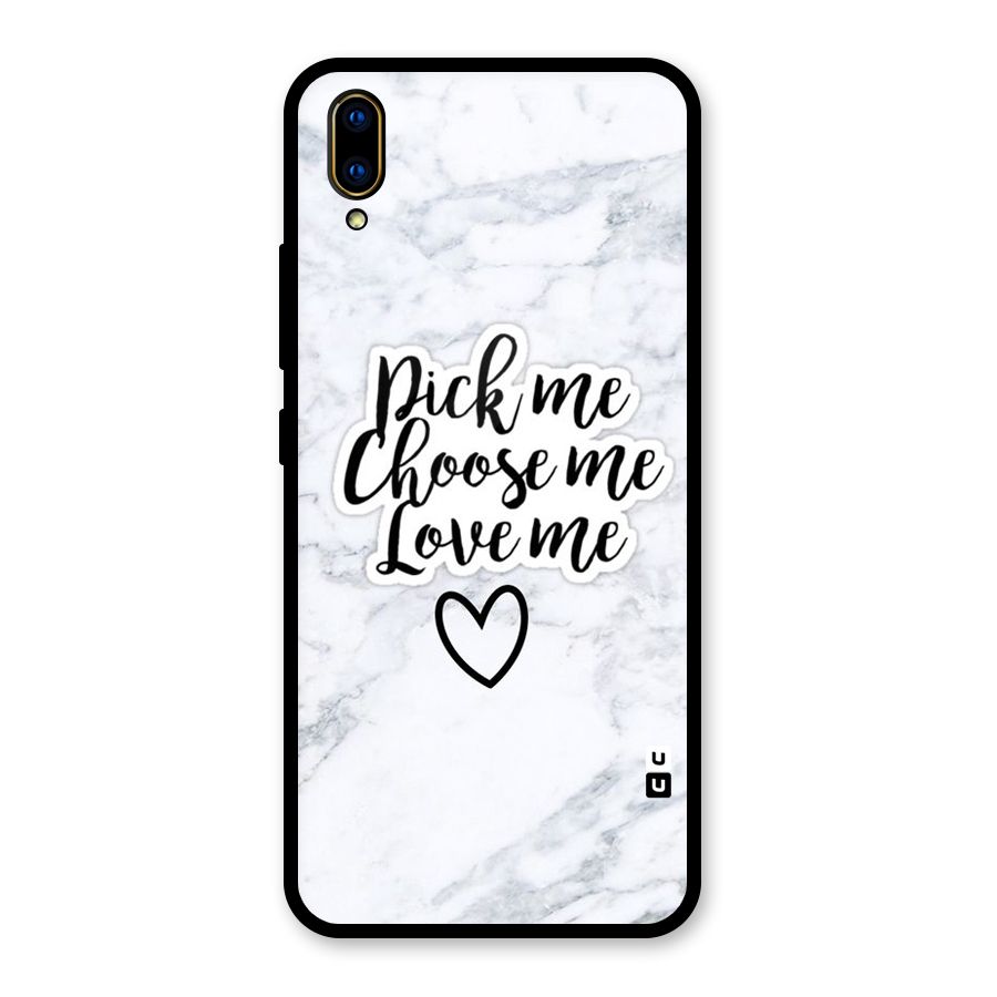 Just Me Glass Back Case for Vivo V11 Pro