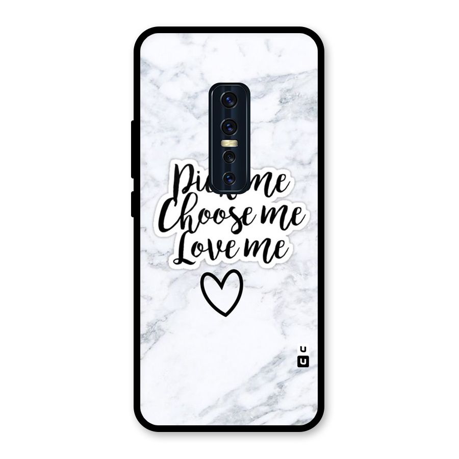 Just Me Glass Back Case for Vivo V17 Pro