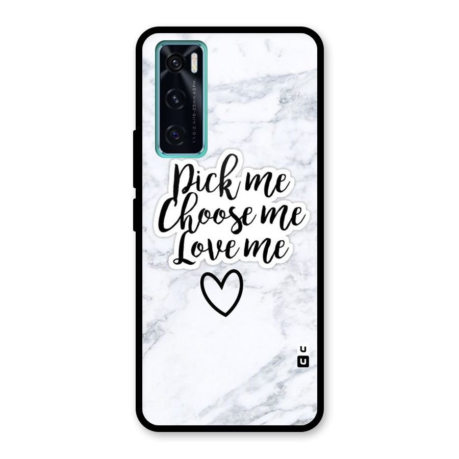 Just Me Glass Back Case for Vivo V20 SE