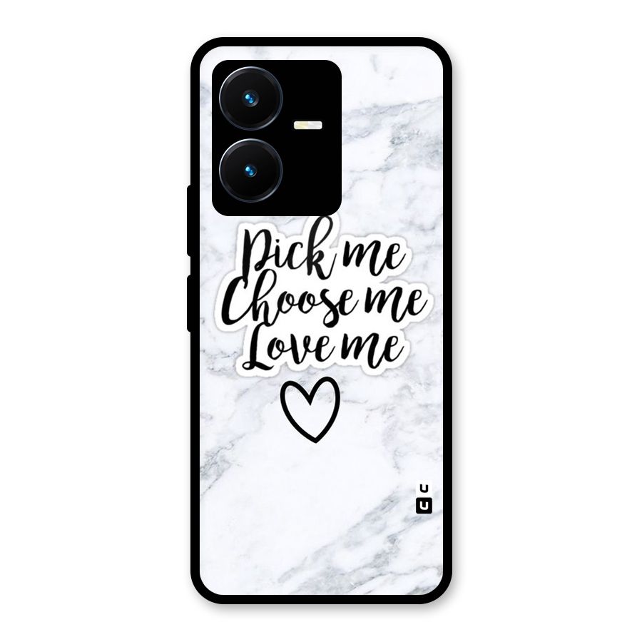 Just Me Glass Back Case for Vivo Y22s