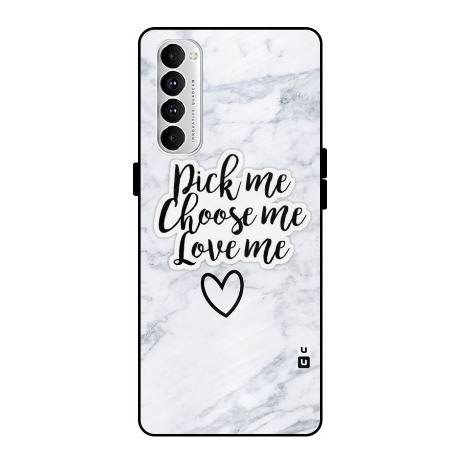 Just Me Metal Back Case for Oppo Reno4 Pro