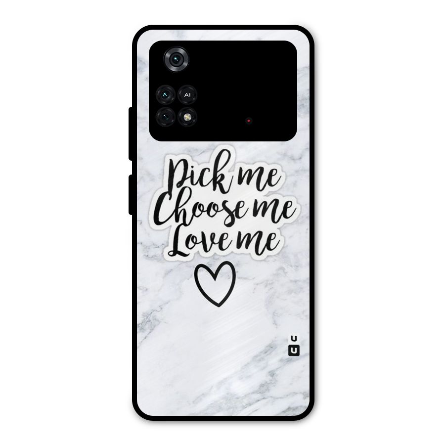 Just Me Metal Back Case for Poco M4 Pro 4G