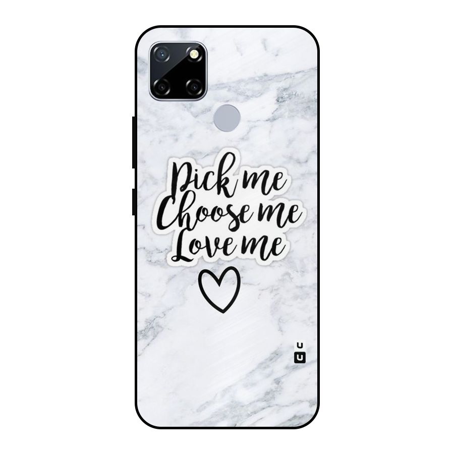 Just Me Metal Back Case for Realme Narzo 20