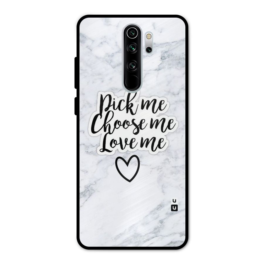 Just Me Metal Back Case for Redmi Note 8 Pro