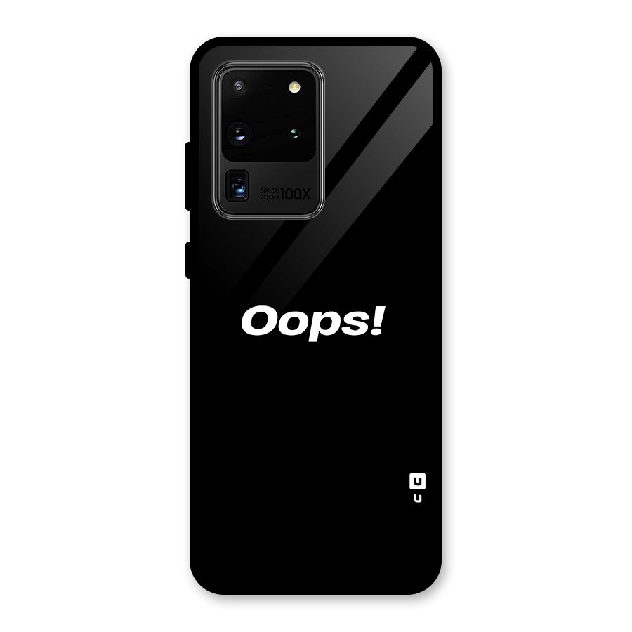 Just Oops Glass Back Case for Galaxy S20 Ultra