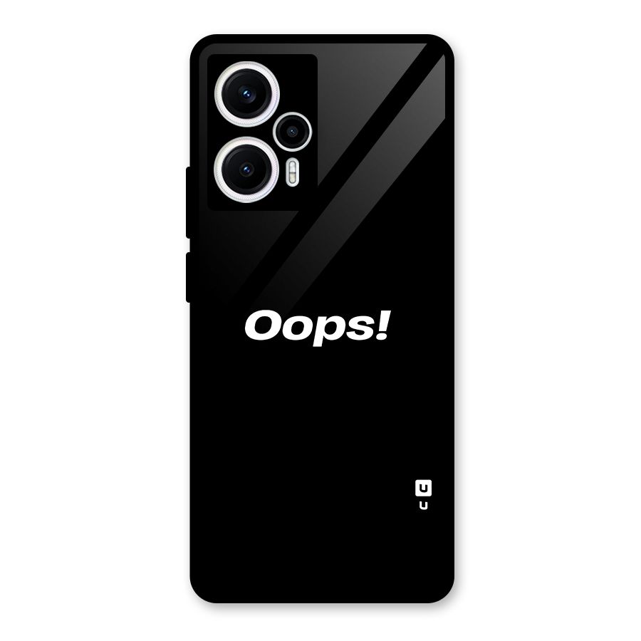 Just Oops Glass Back Case for Poco F5