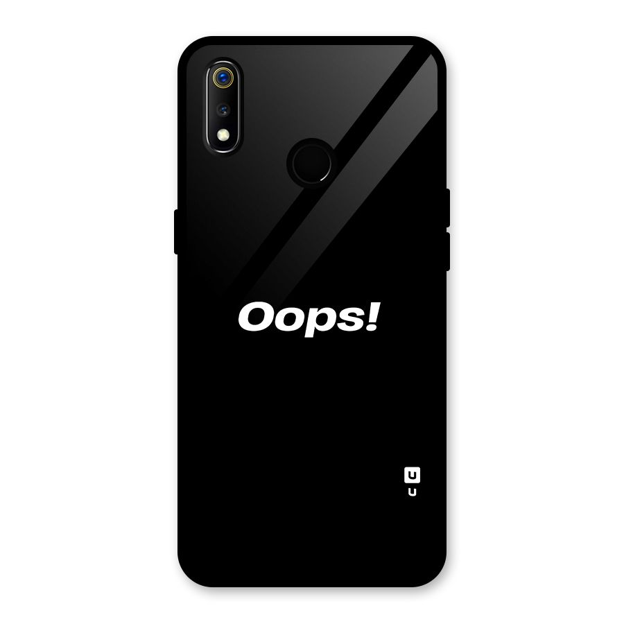 Just Oops Glass Back Case for Realme 3i