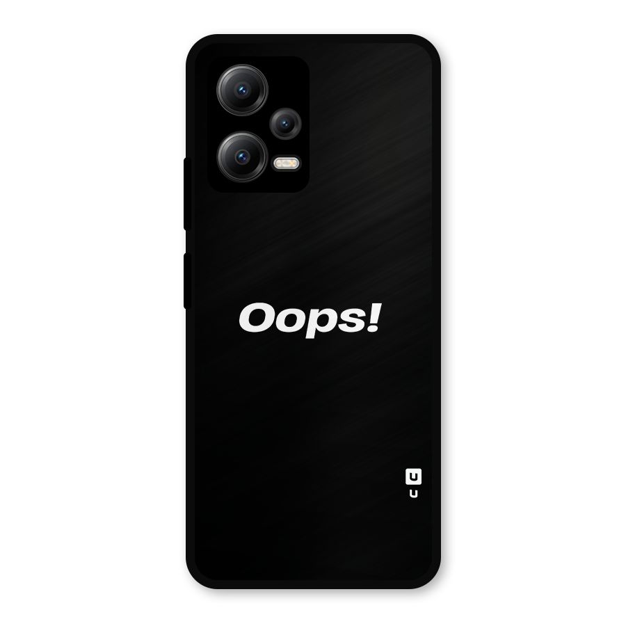 Just Oops Metal Back Case for Redmi Note 12 5G