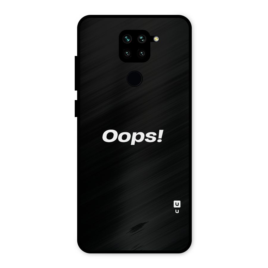 Just Oops Metal Back Case for Redmi Note 9